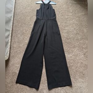 julia jordan Black Halter Wide-Leg Jumpsuit